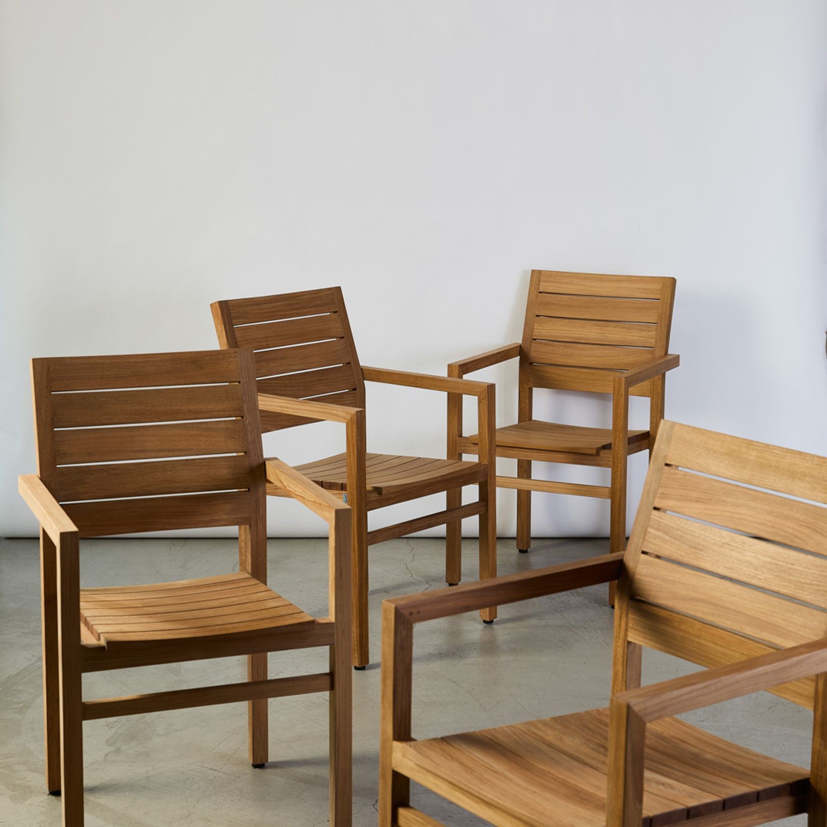 Stella Teak Stacking Armchair gallery detail image