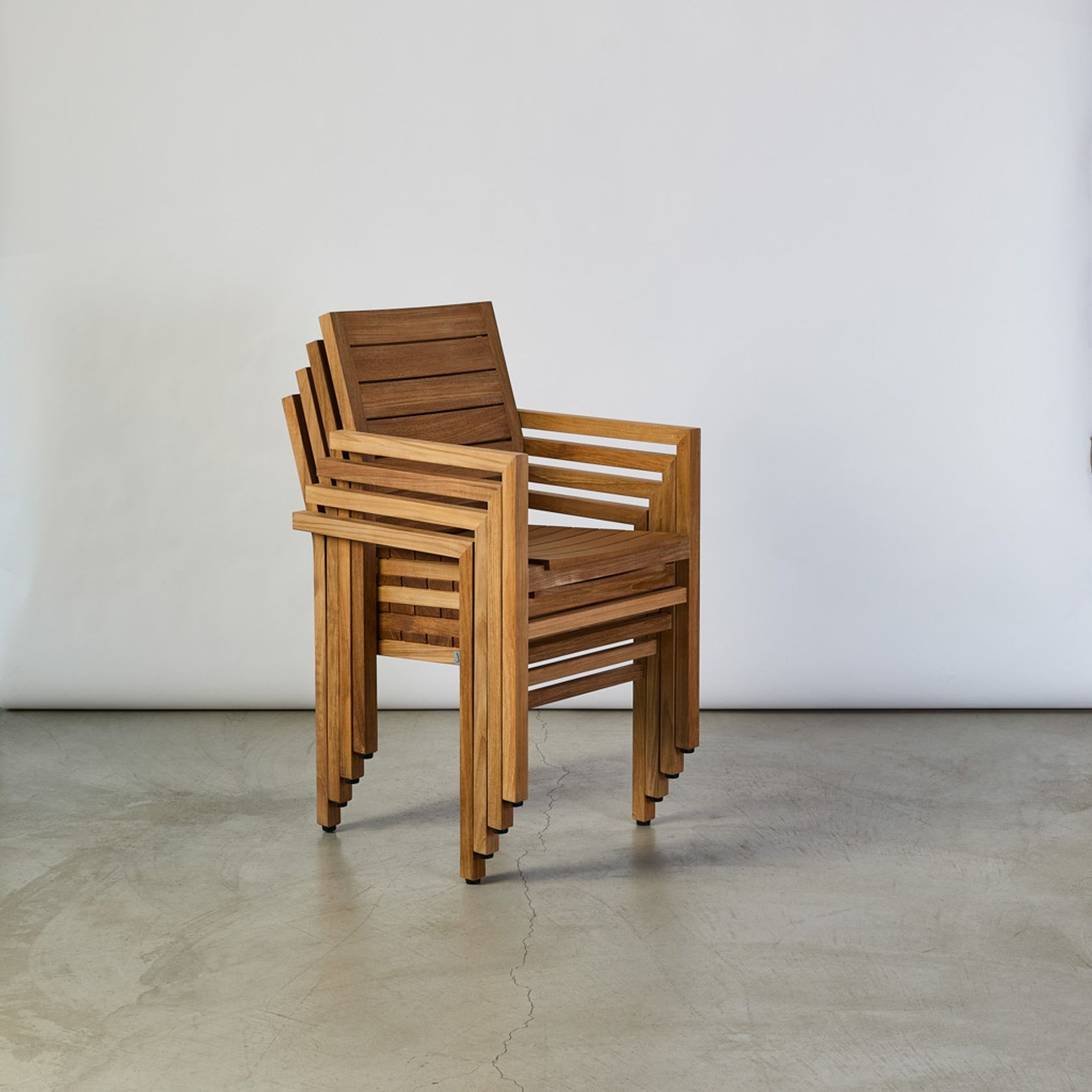 Stella Teak Stacking Armchair gallery detail image