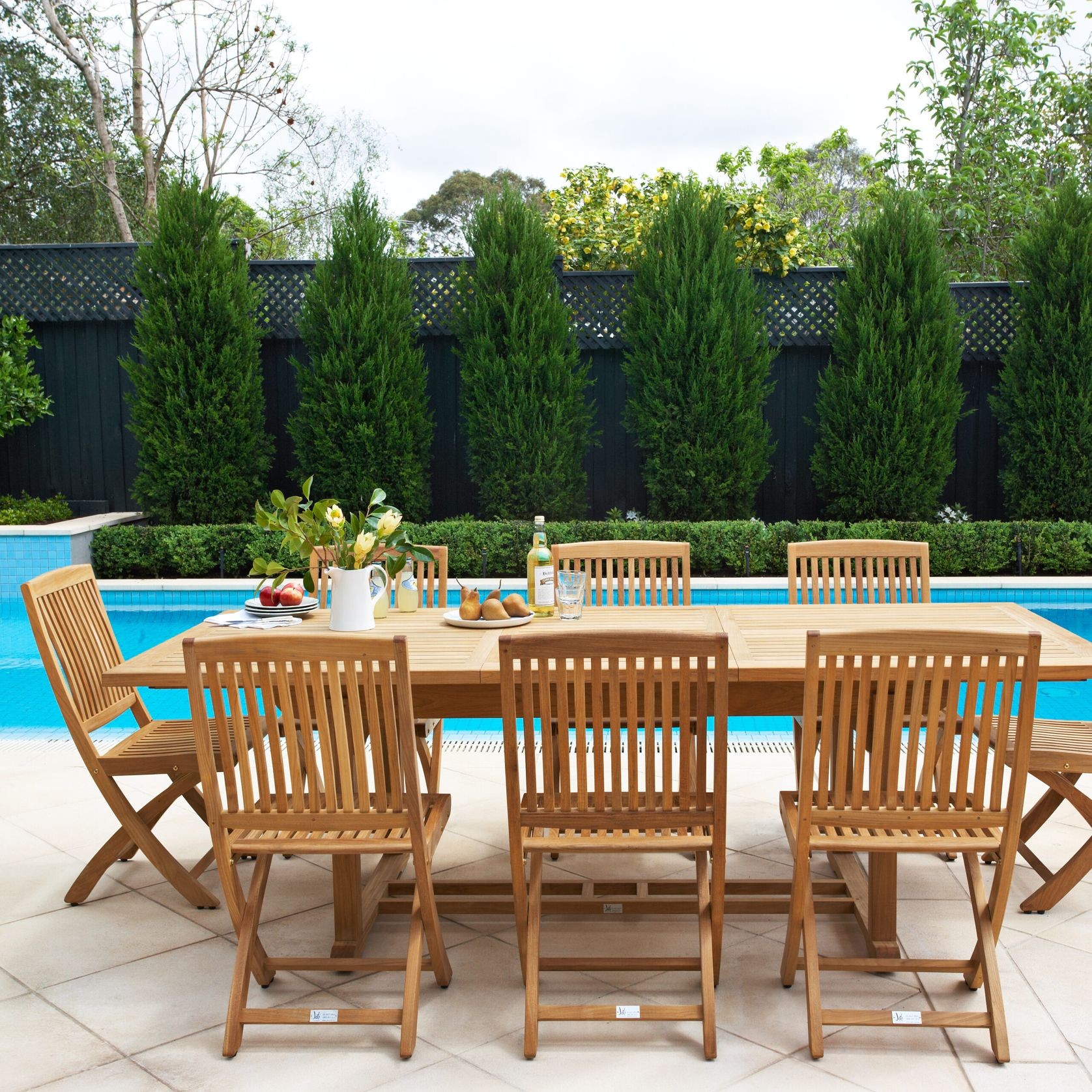 Toronto Teak Folding Side Chair gallery detail image