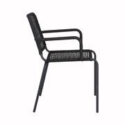 Bahamas Stackable Steel Outdoor Dining Chair | Black gallery detail image