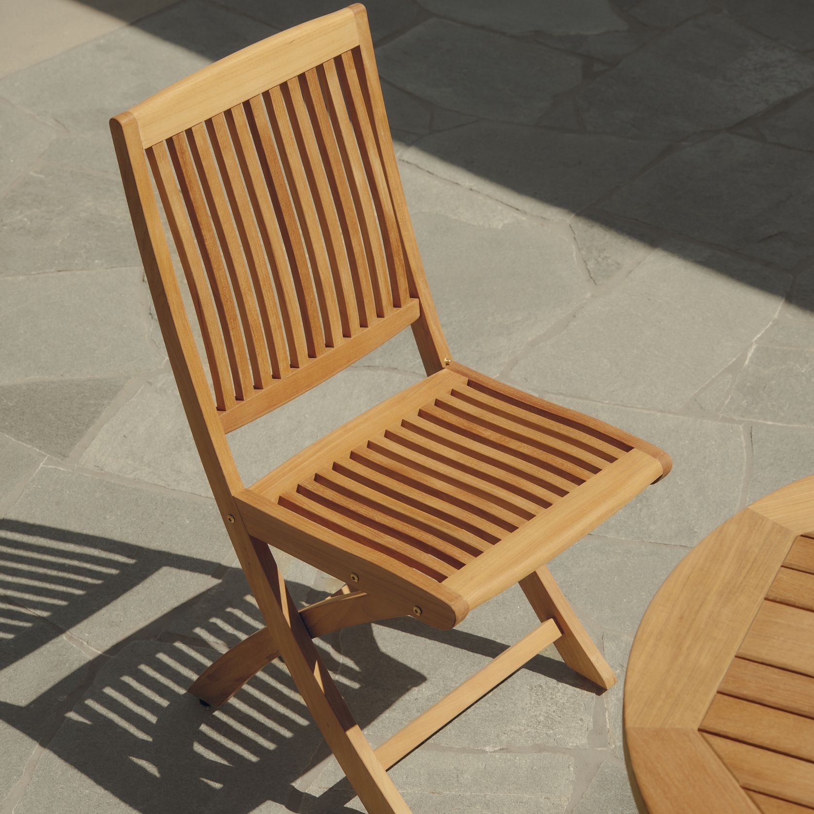 Toronto Teak Folding Side Chair gallery detail image