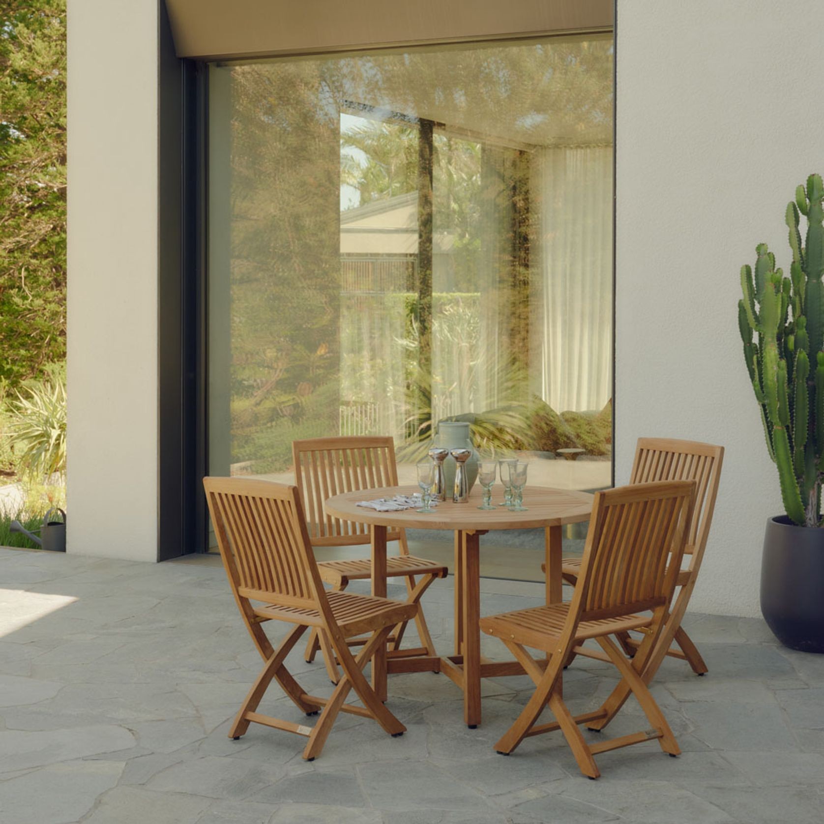 Toronto Teak Folding Side Chair gallery detail image