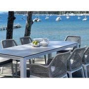 Adele Ceramic Outdoor table with 8 Serang Chairs gallery detail image