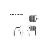 Roku Outdoor Arm Chair in Matt Charcoal gallery detail image