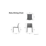 Roku Outdoor Dining Chair in Matt Charcoal gallery detail image
