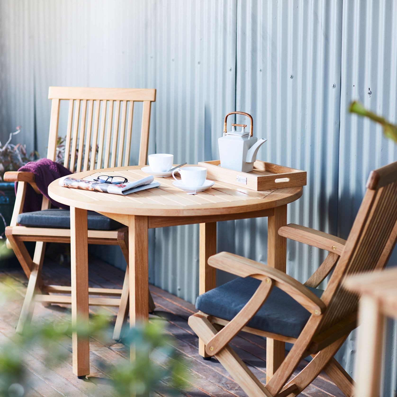 Harrington Teak Folding Armchair gallery detail image