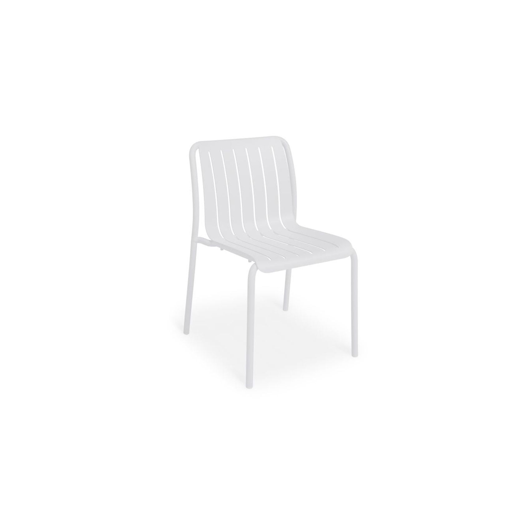 Roku Outdoor Dining Chair in Matt White gallery detail image