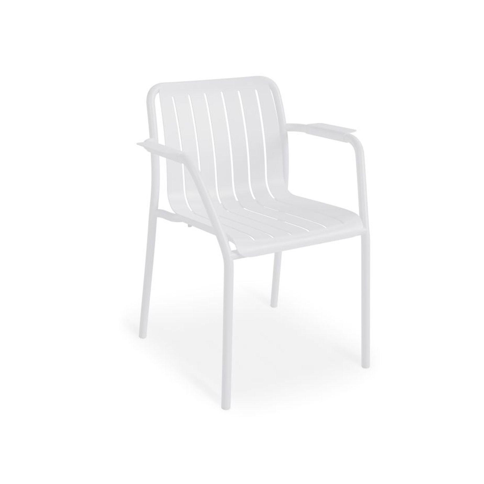 Roku Outdoor Arm Chair in Matt White gallery detail image