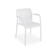 Roku Outdoor Arm Chair in Matt White gallery detail image
