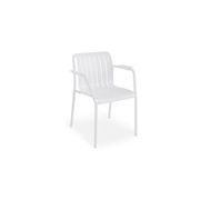 Roku Outdoor Arm Chair in Matt White gallery detail image