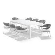 Cove Outdoor Dining 8 Set | White gallery detail image