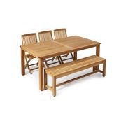 Toronto Teak Folding Side Chair gallery detail image