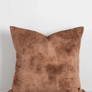 Baya Theo Velvet Cushion - Leather | Large 60 x 60cm gallery detail image