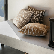 Baya Miller Cushion - Toffee | Geometric Pattern gallery detail image