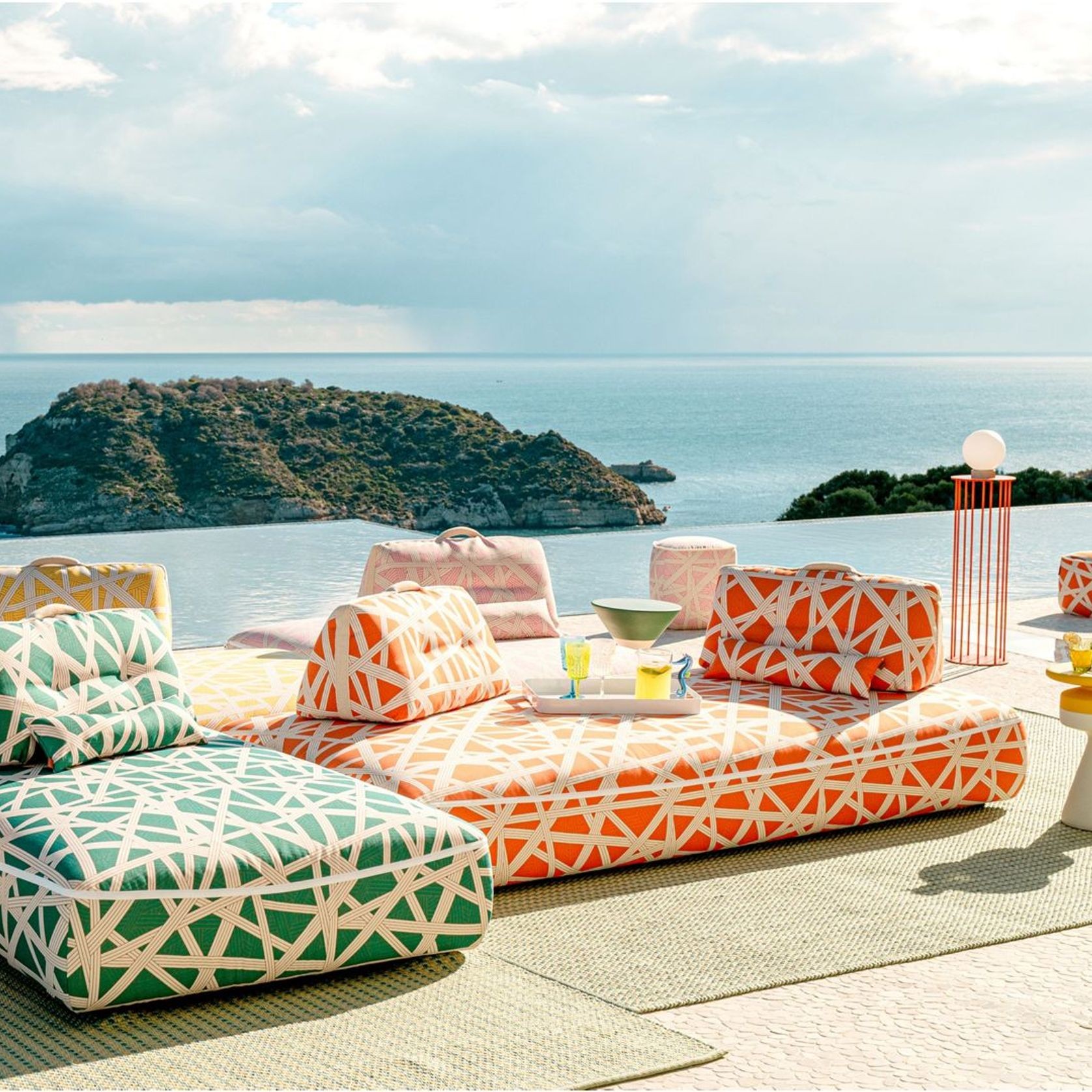 Formentera Nastri Canvas Cushion gallery detail image