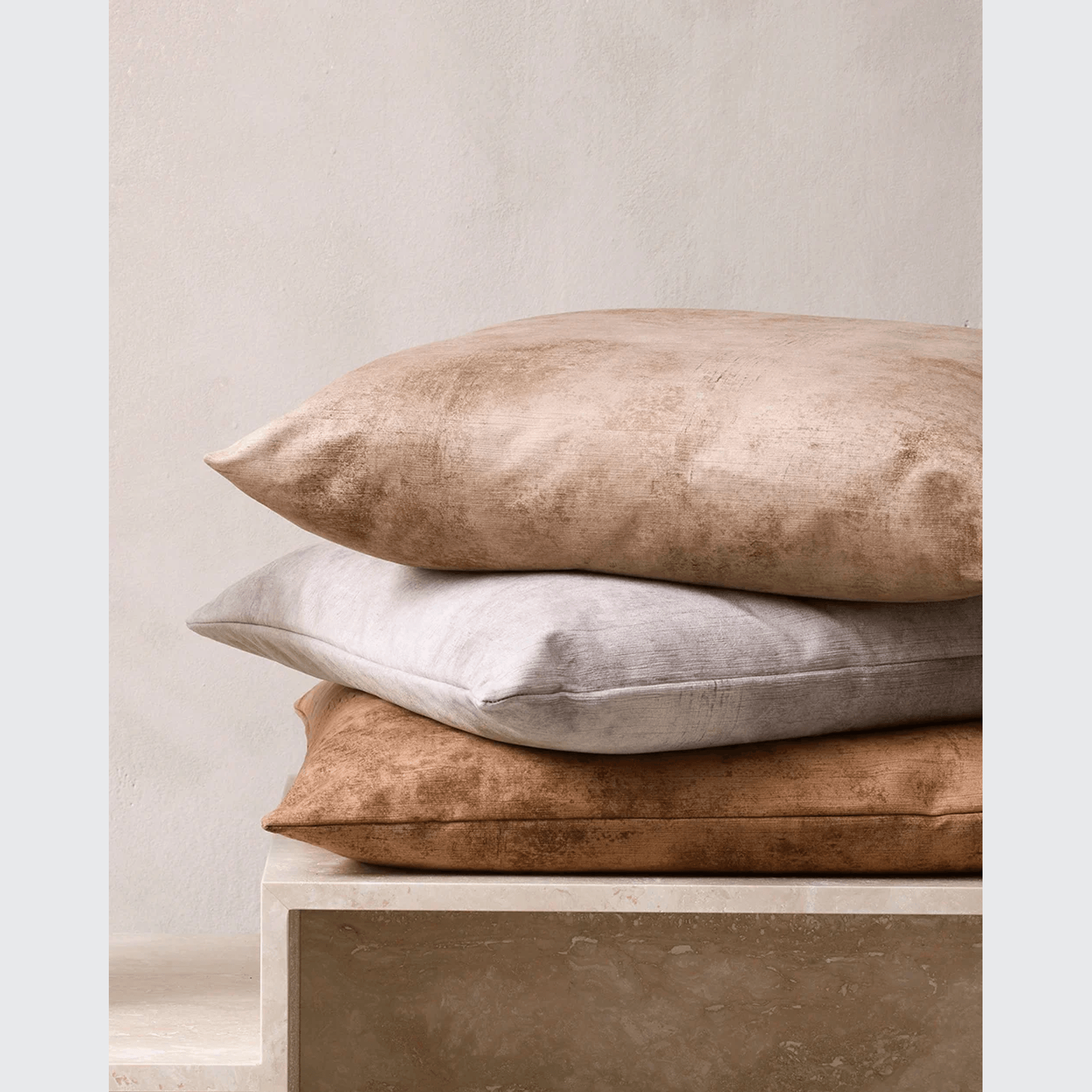 Baya Theo Velvet Cushion - Honey | Large 60 x 60cm gallery detail image