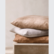 Baya Theo Velvet Cushion - Leather | Large 60 x 60cm gallery detail image