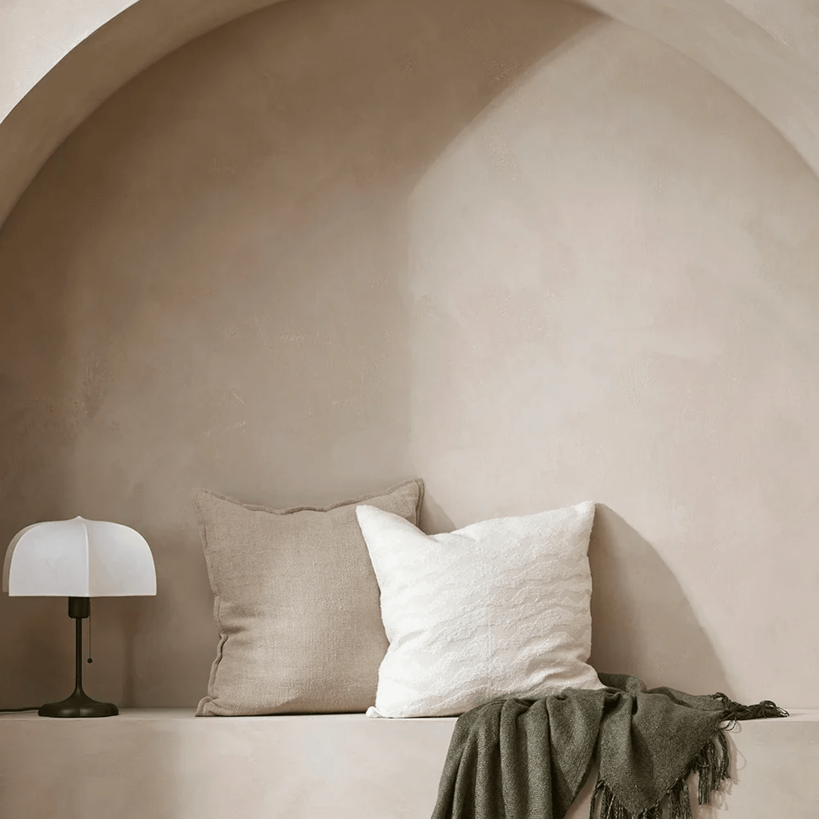 Baya Aspen Cushion - Snow | 55 x 55cm gallery detail image