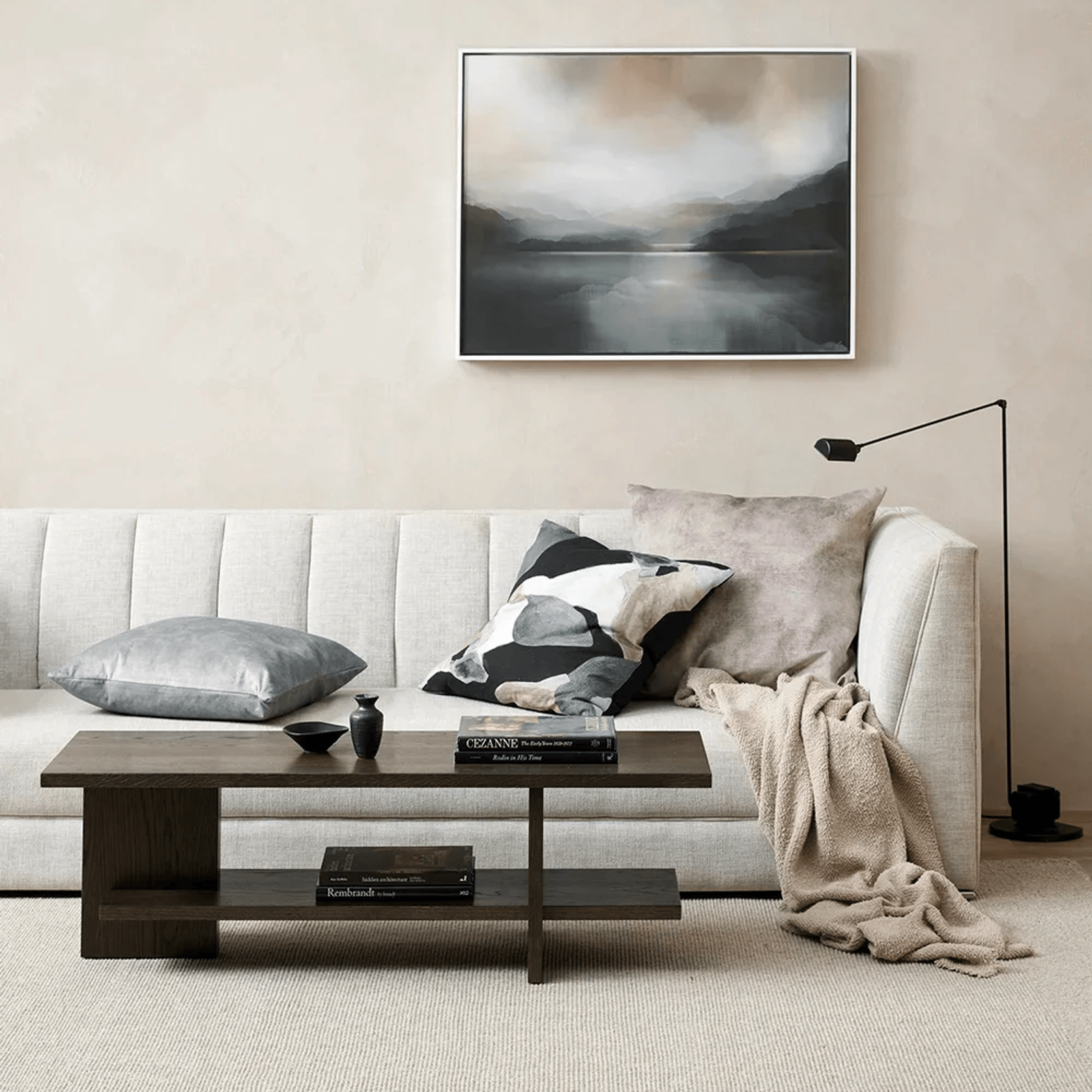 Baya Aster Cushion - Dove | 55 x 55cm gallery detail image