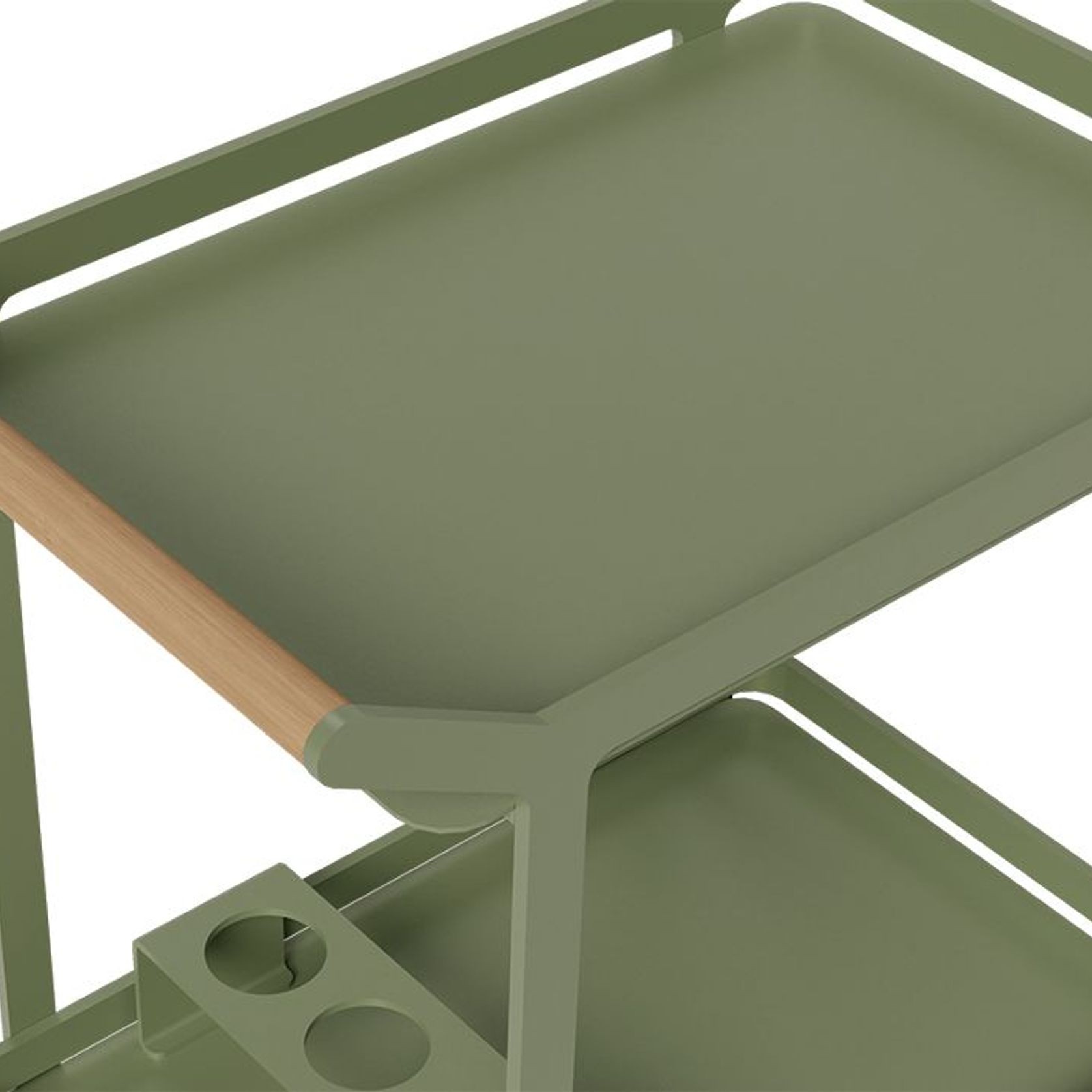 Imola Outdoor Bar Cart - Eucalyptus Green gallery detail image