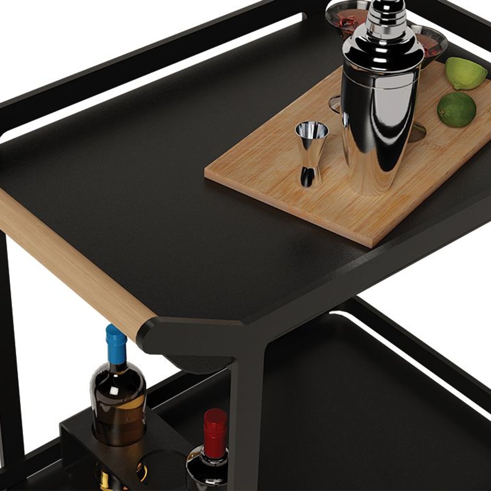 Imola Outdoor Bar Cart Black ArchiPro AU