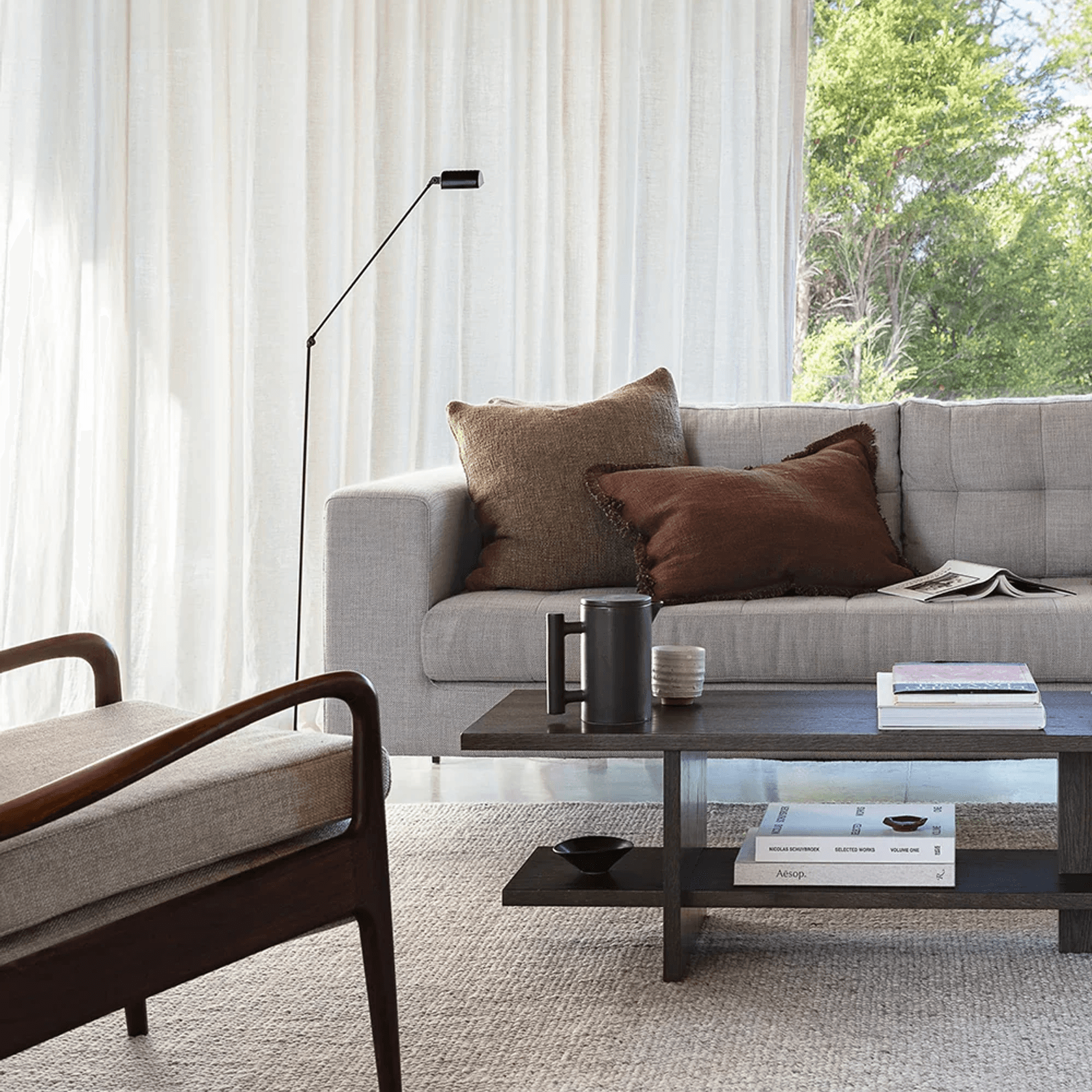 Baya Cyprian Cushion - Cocoa | Square - Two Sizes gallery detail image