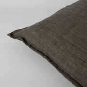 Baya Cassia Handwoven 100% Linen Cushion - Nori | Square gallery detail image