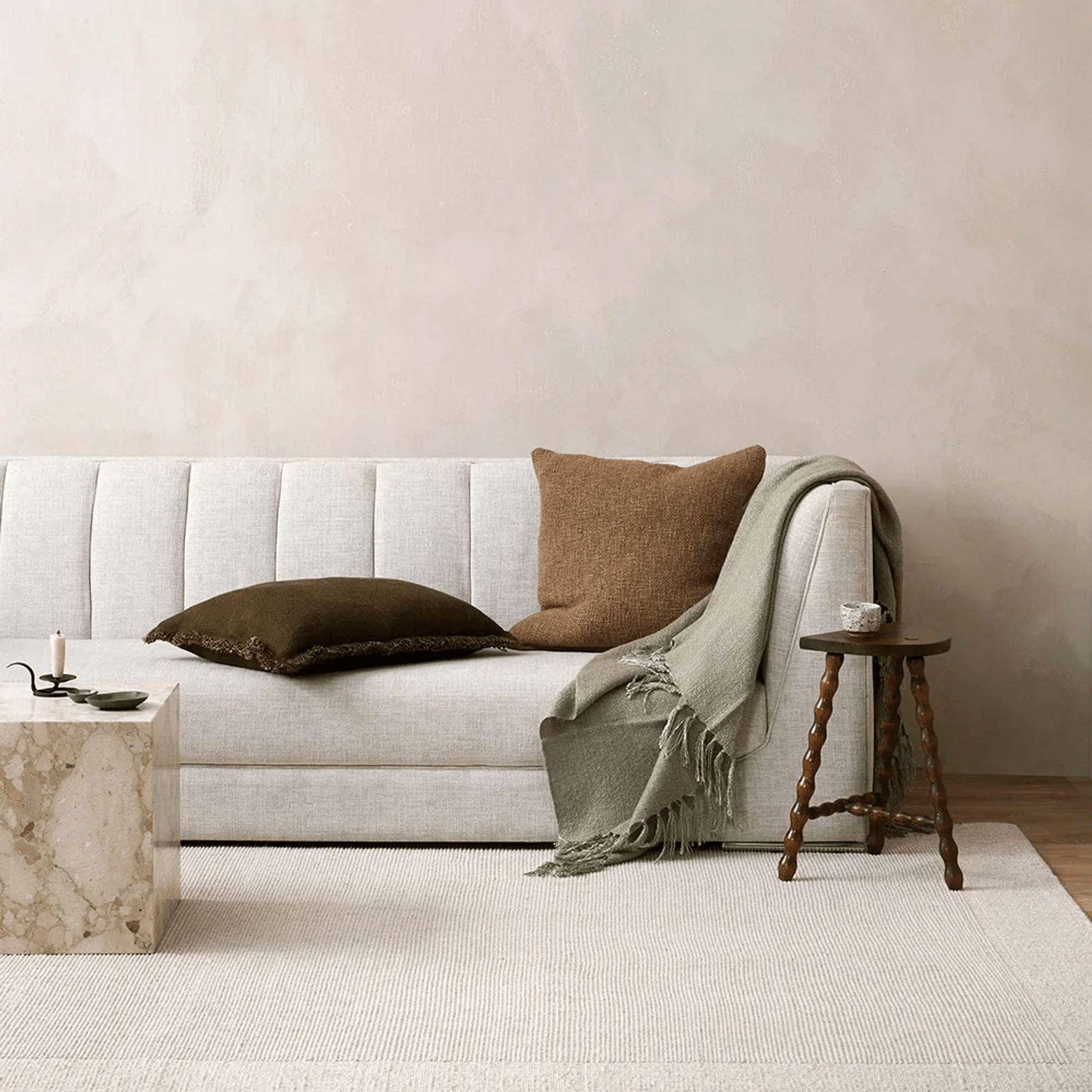 Baya Cyprian Cushion - Cocoa | Square - Two Sizes gallery detail image