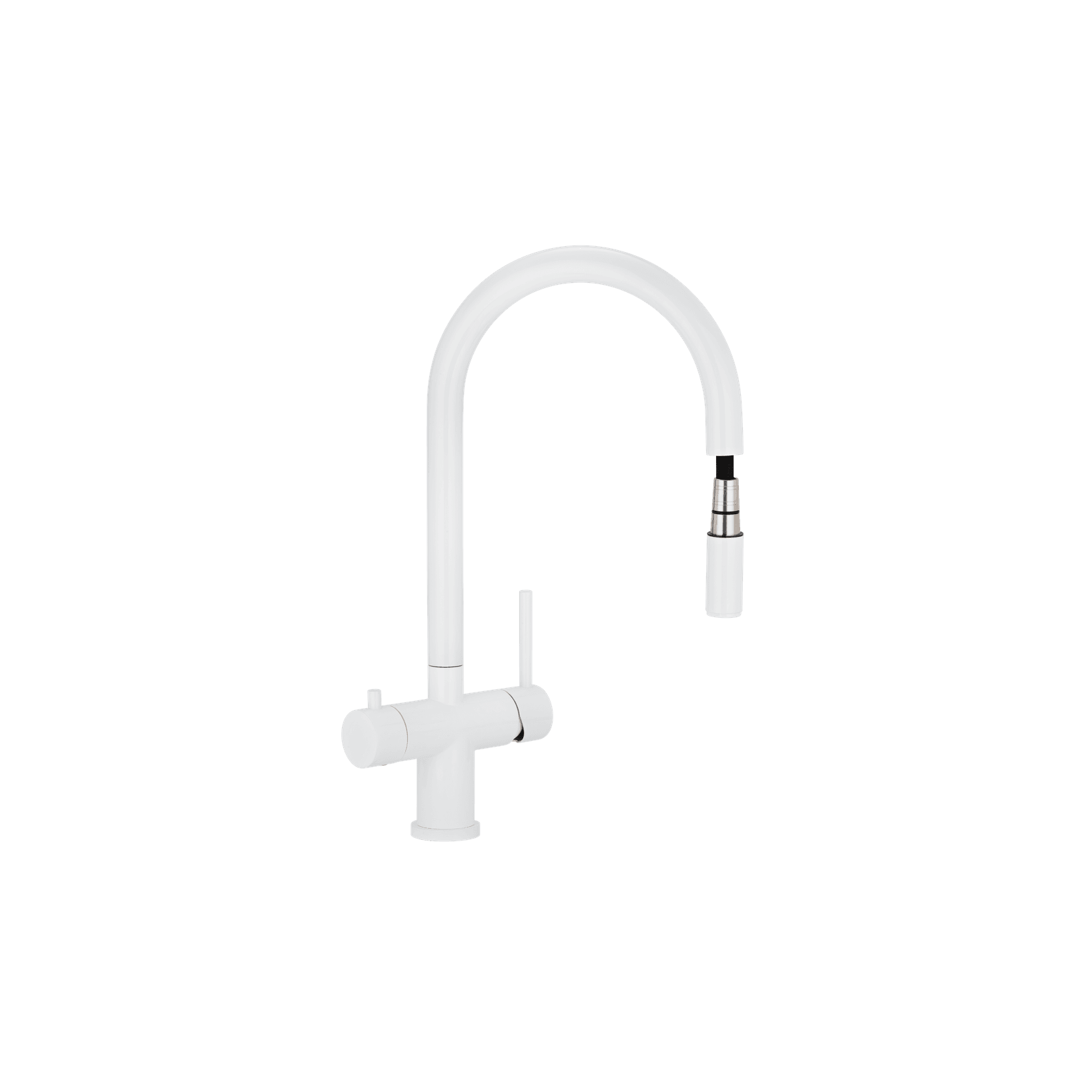 Elysian Commercial Pull-Out Filter Tap | White gallery detail image