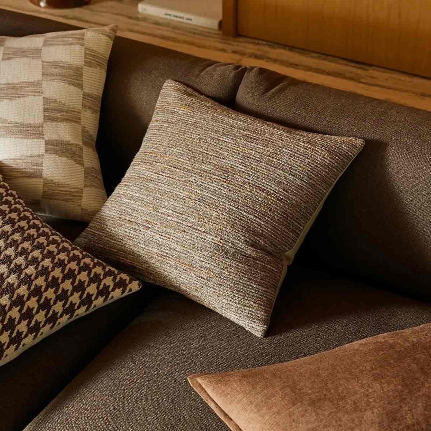 Weave Home Fiore Cushion - Toffee | Square and Lumbar gallery detail image