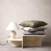 Baya Theo Velvet Cushion - Smoke | Large 60 x 60cm gallery detail image