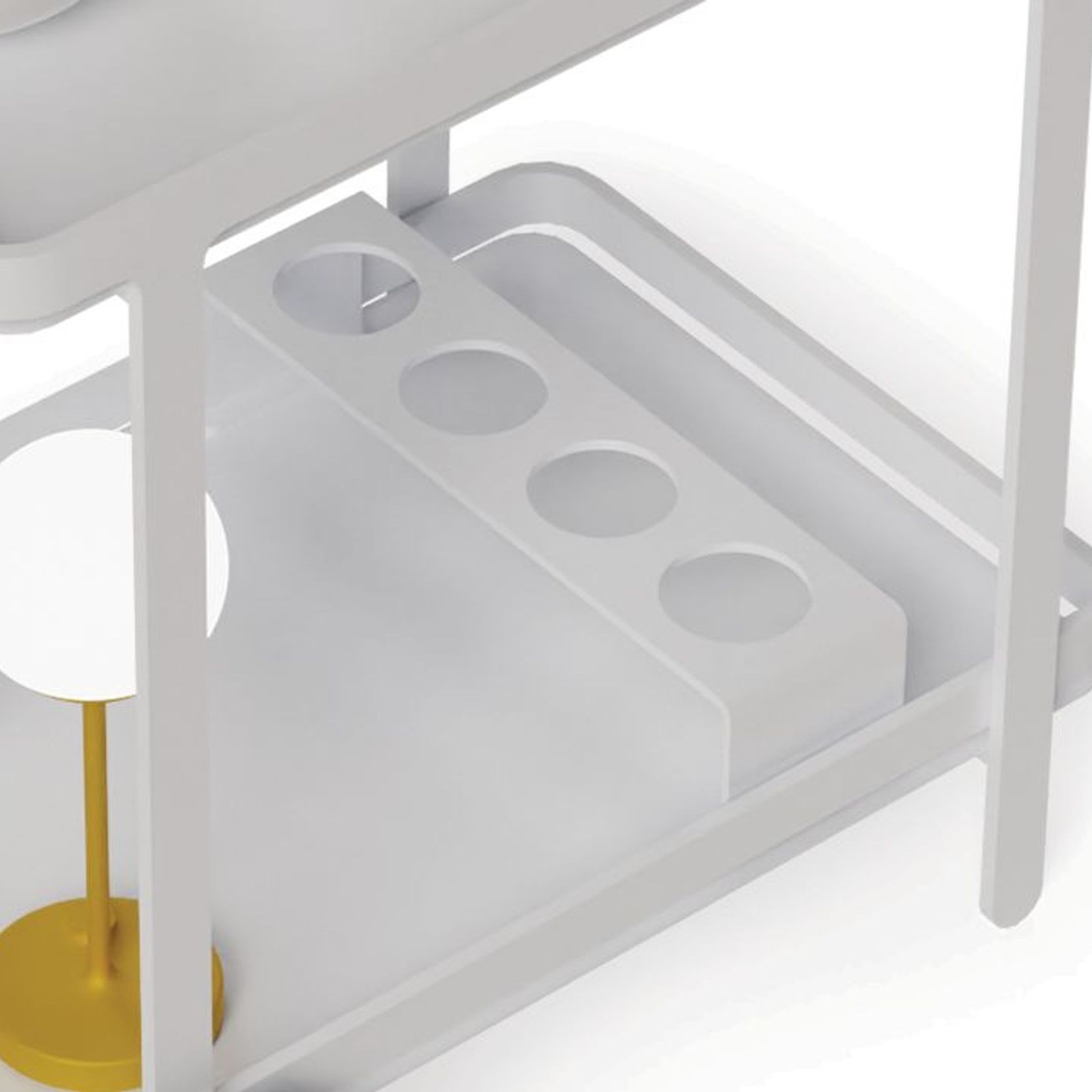 Imola Outdoor Bar Cart White ArchiPro AU