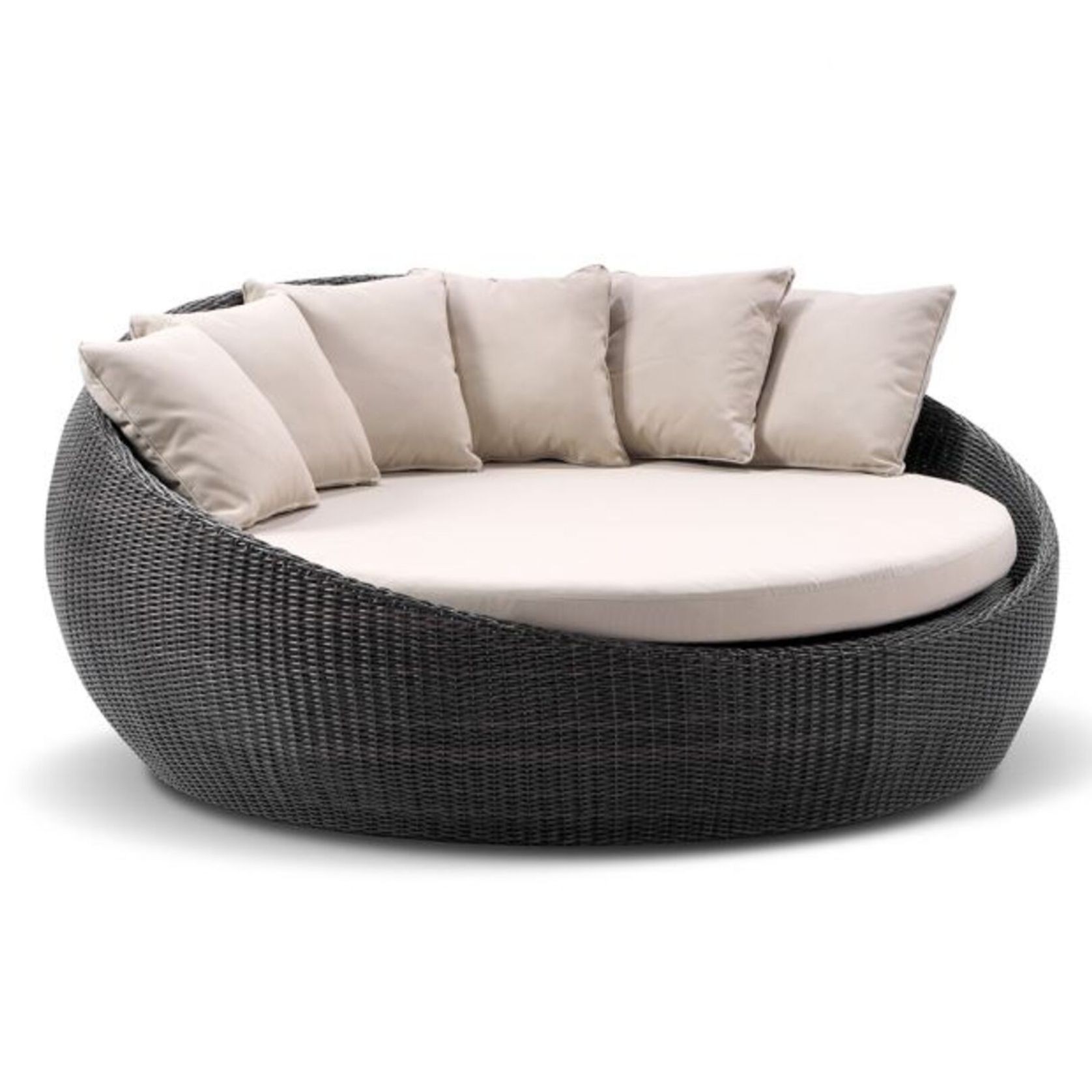 Large Newport Round Outdoor Daybed - Chestnut Brown gallery detail image