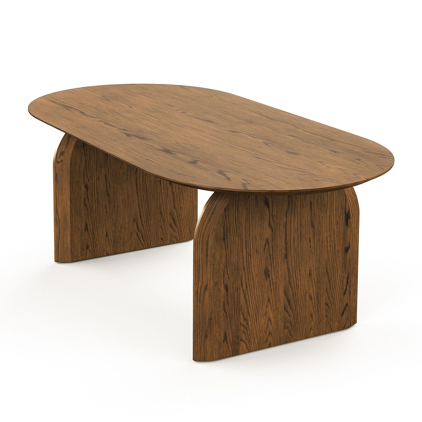 Arco 200cm Oval Dining Table | Brown Oak gallery detail image