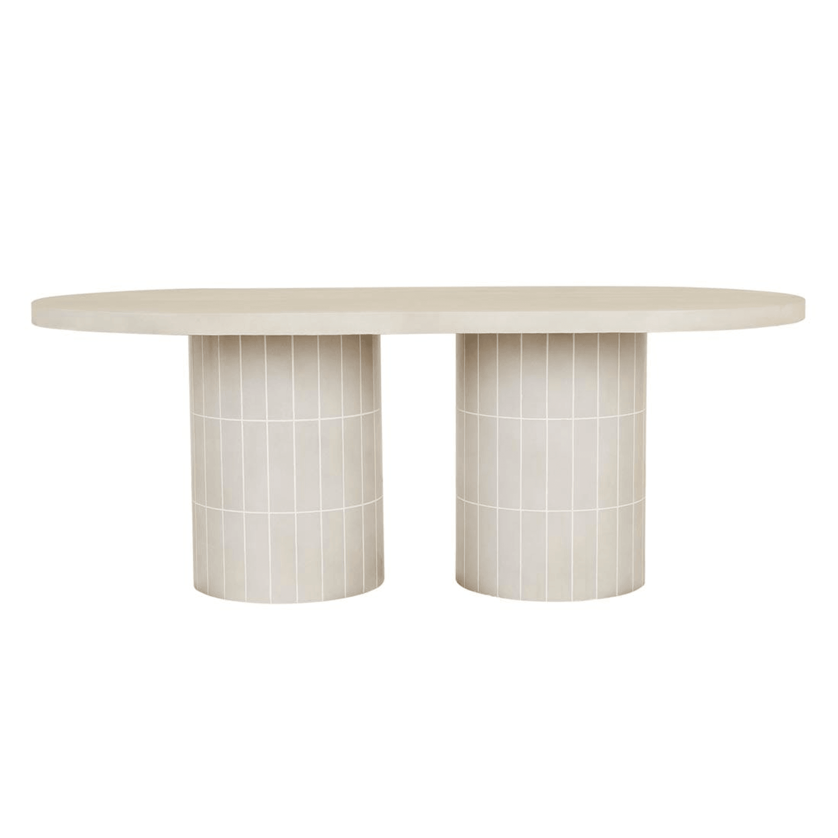 Seville Tile Oval Dining Table gallery detail image