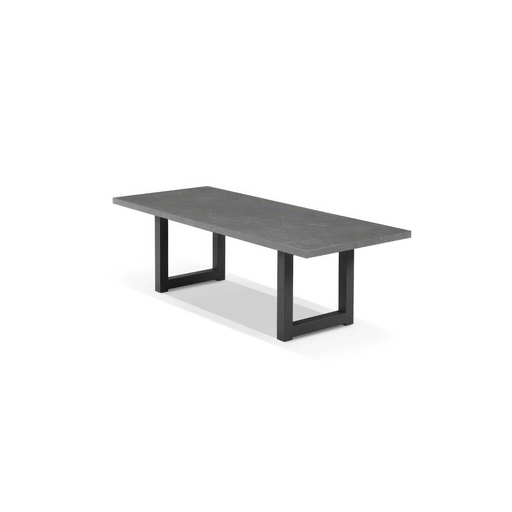 Modena U-Leg Ceramic Dining Table - Mid Grey gallery detail image