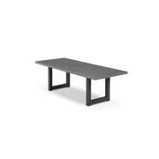 Modena U-Leg Ceramic Dining Table - Mid Grey gallery detail image