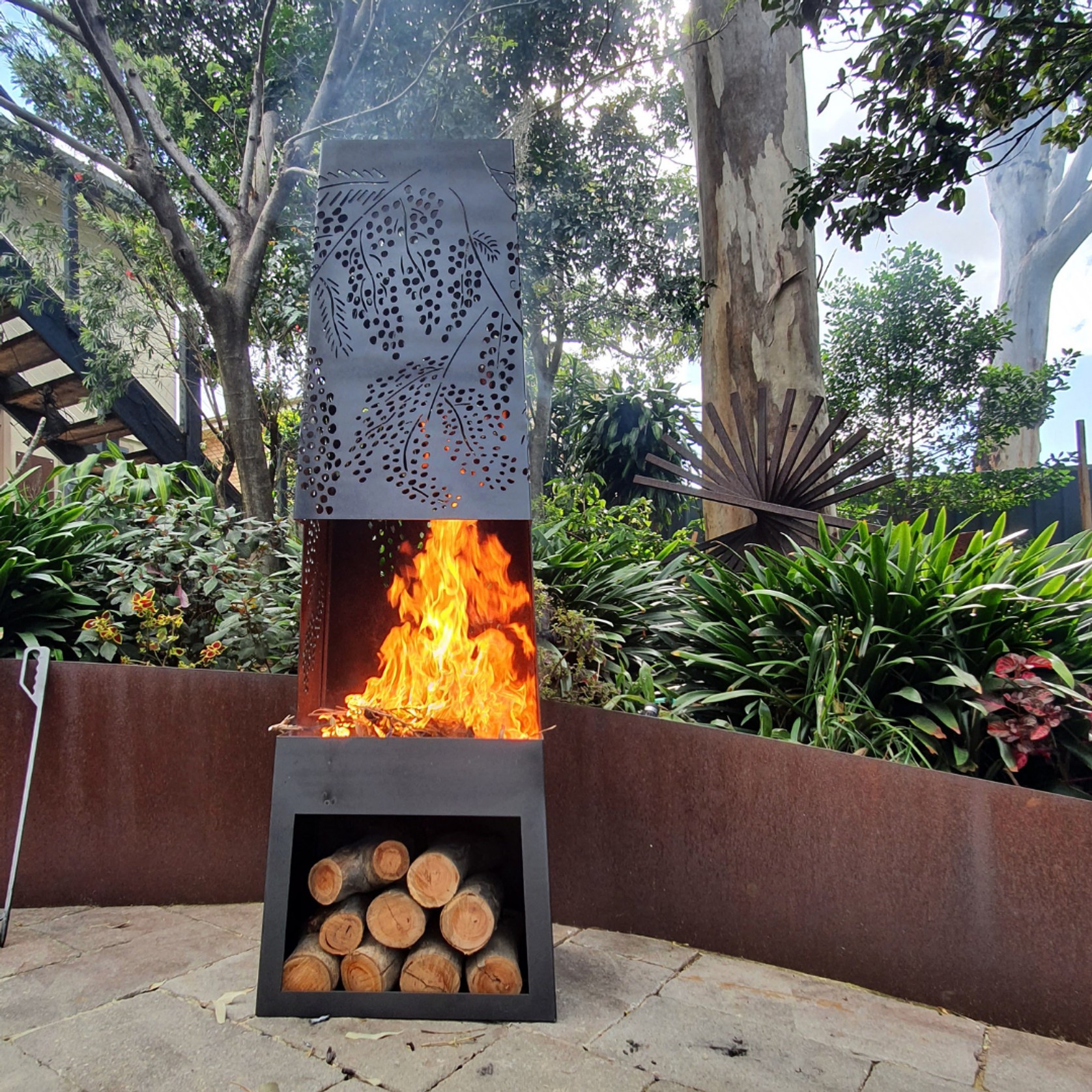 Chiminea Fire Pit with Fire Poker gallery detail image