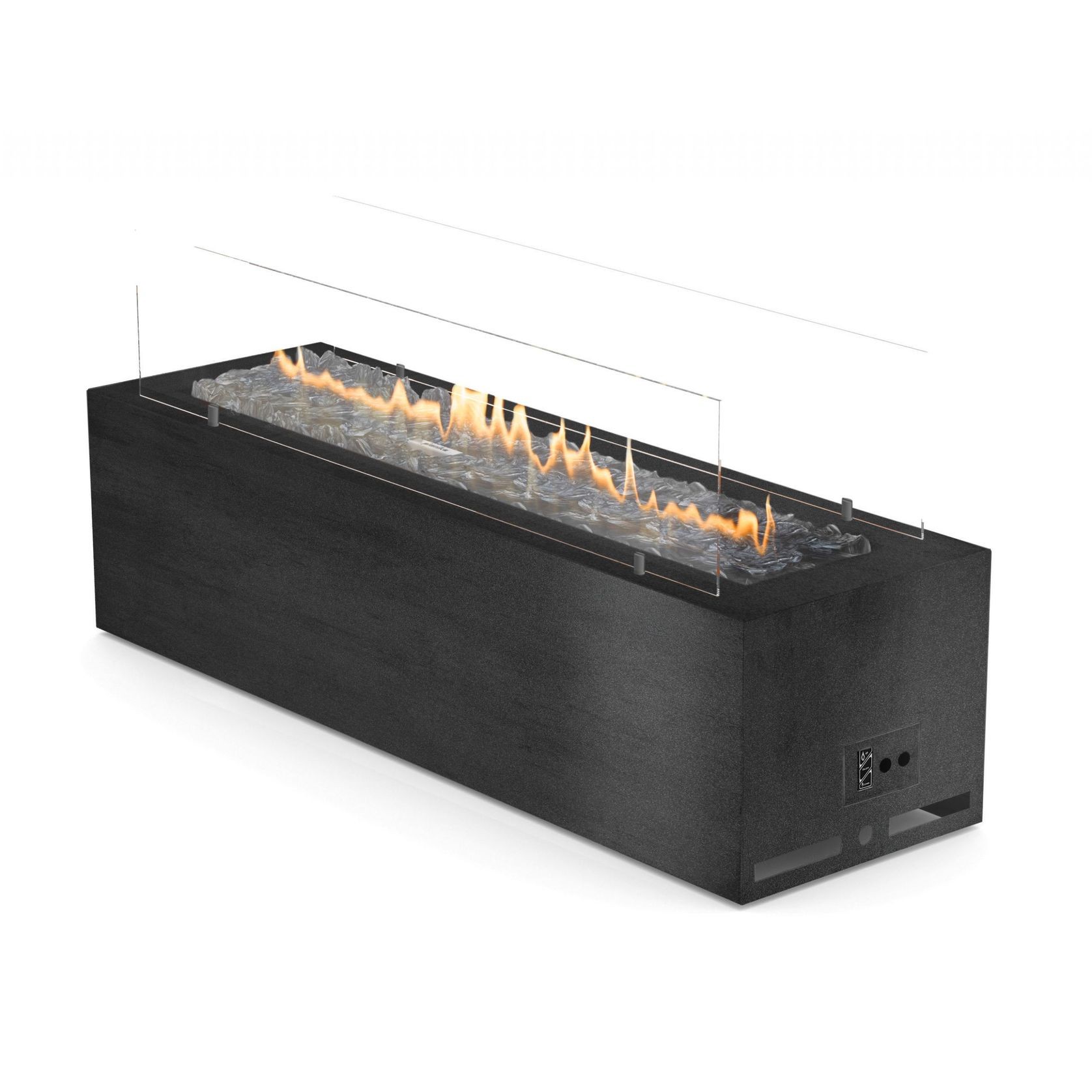 Planika Galio Black Linear Manual Gas Pit Fire gallery detail image