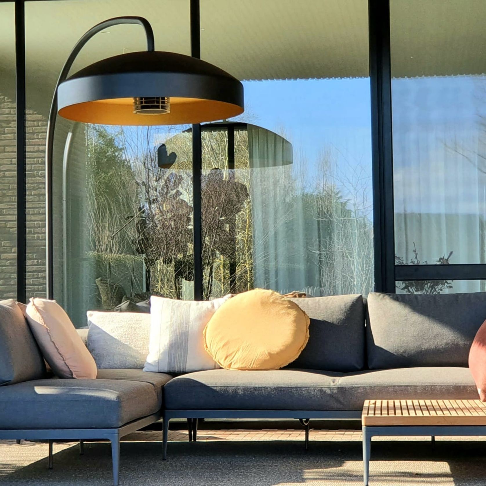 Disc Freestanding Infrared Outdoor Heater & Light gallery detail image