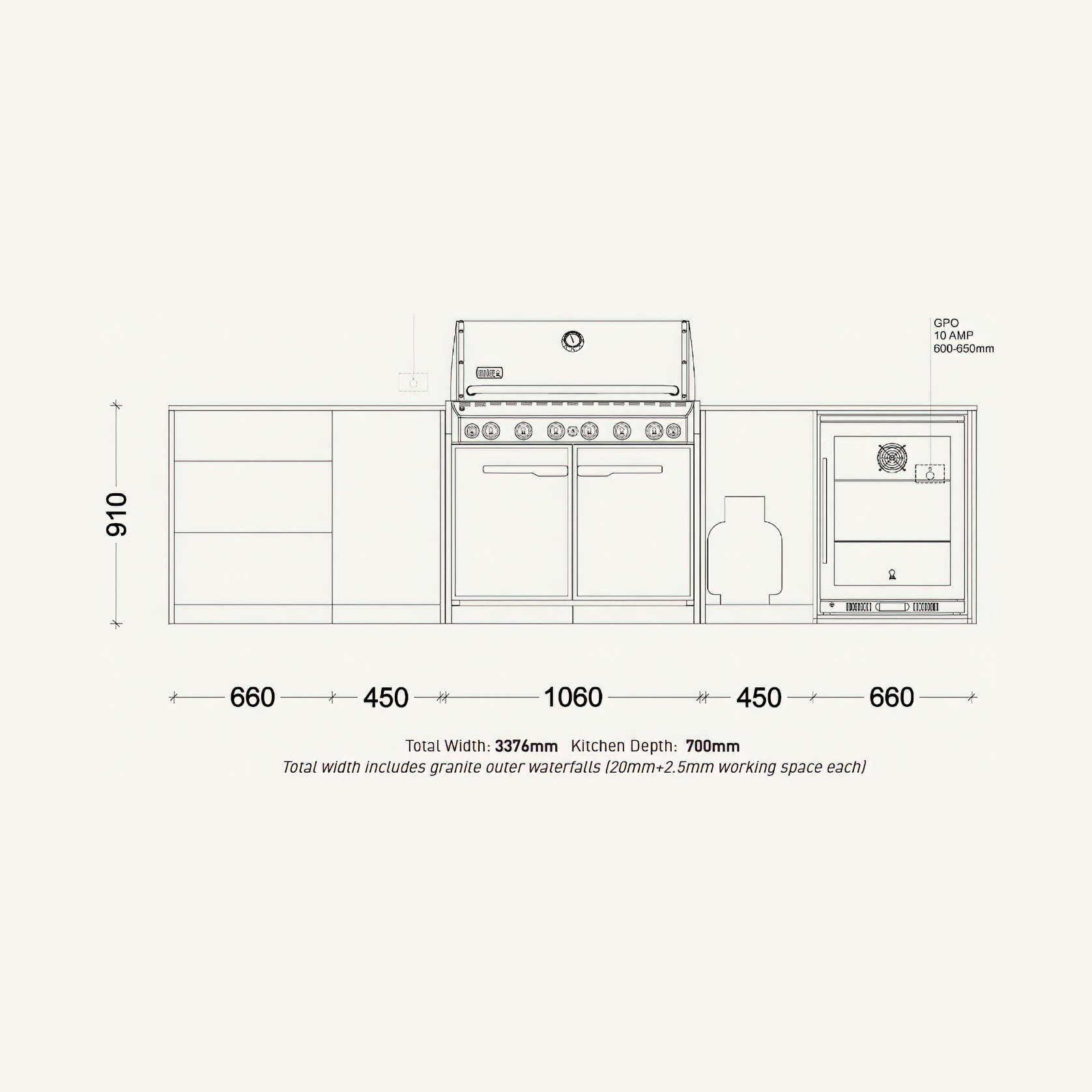 Weber Hunter Outdoor Kitchen | SELECT Range gallery detail image