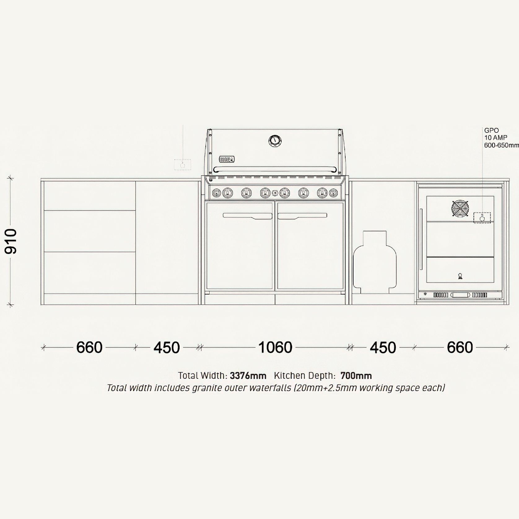 Weber Hunter Outdoor Kitchen | SELECT Range gallery detail image