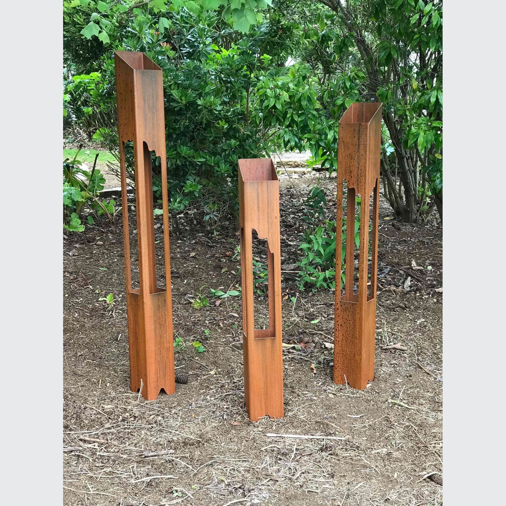 Corten Steel Garden Torches gallery detail image