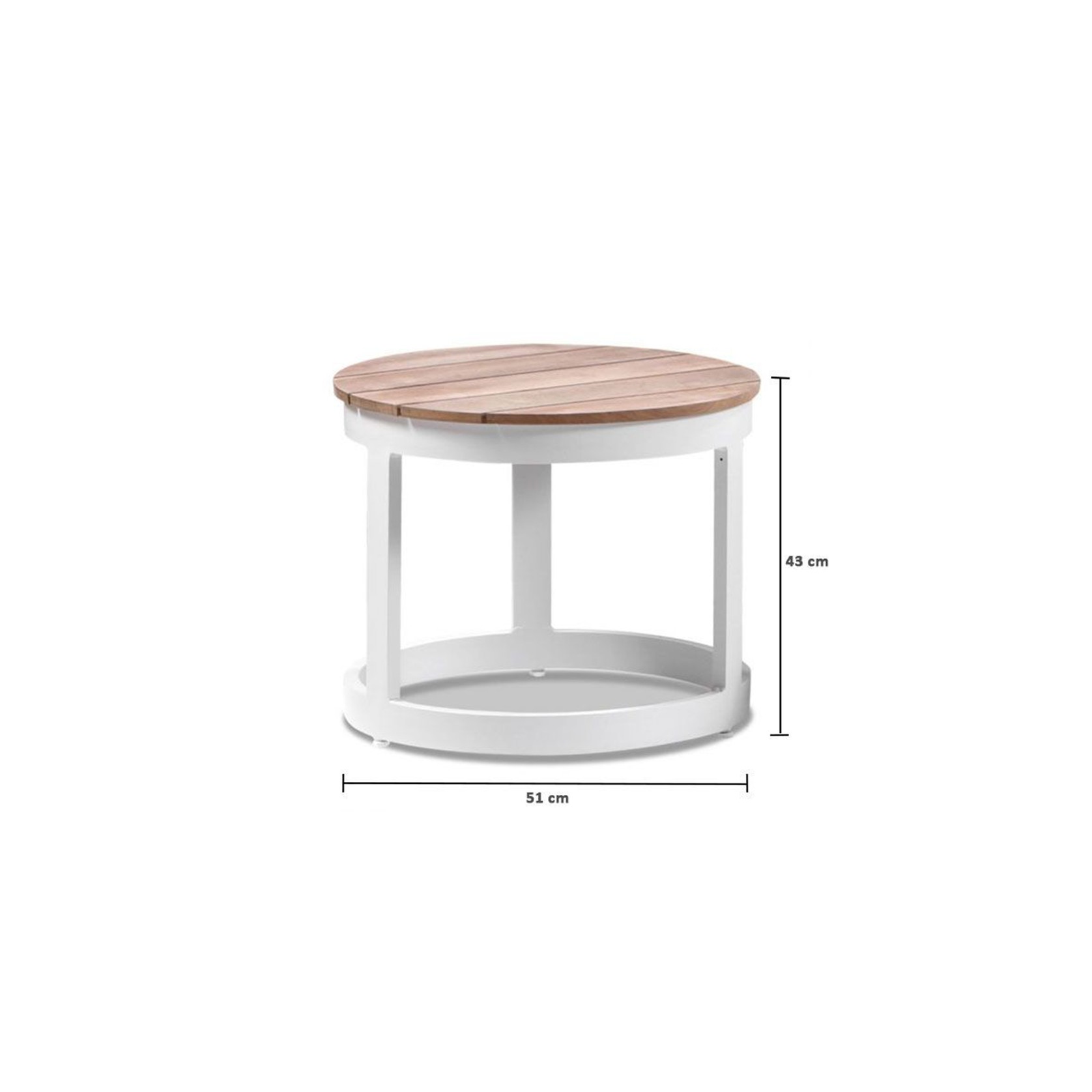 Santorini Double Sun Lounge & Side Table | White/Grey gallery detail image
