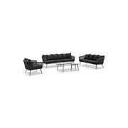 Herman Outdoor 3+2+1 Rope Lounge with Coffee Table Set gallery detail image
