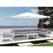 Santorini Package C in White with Textured Grey Cushion gallery detail image