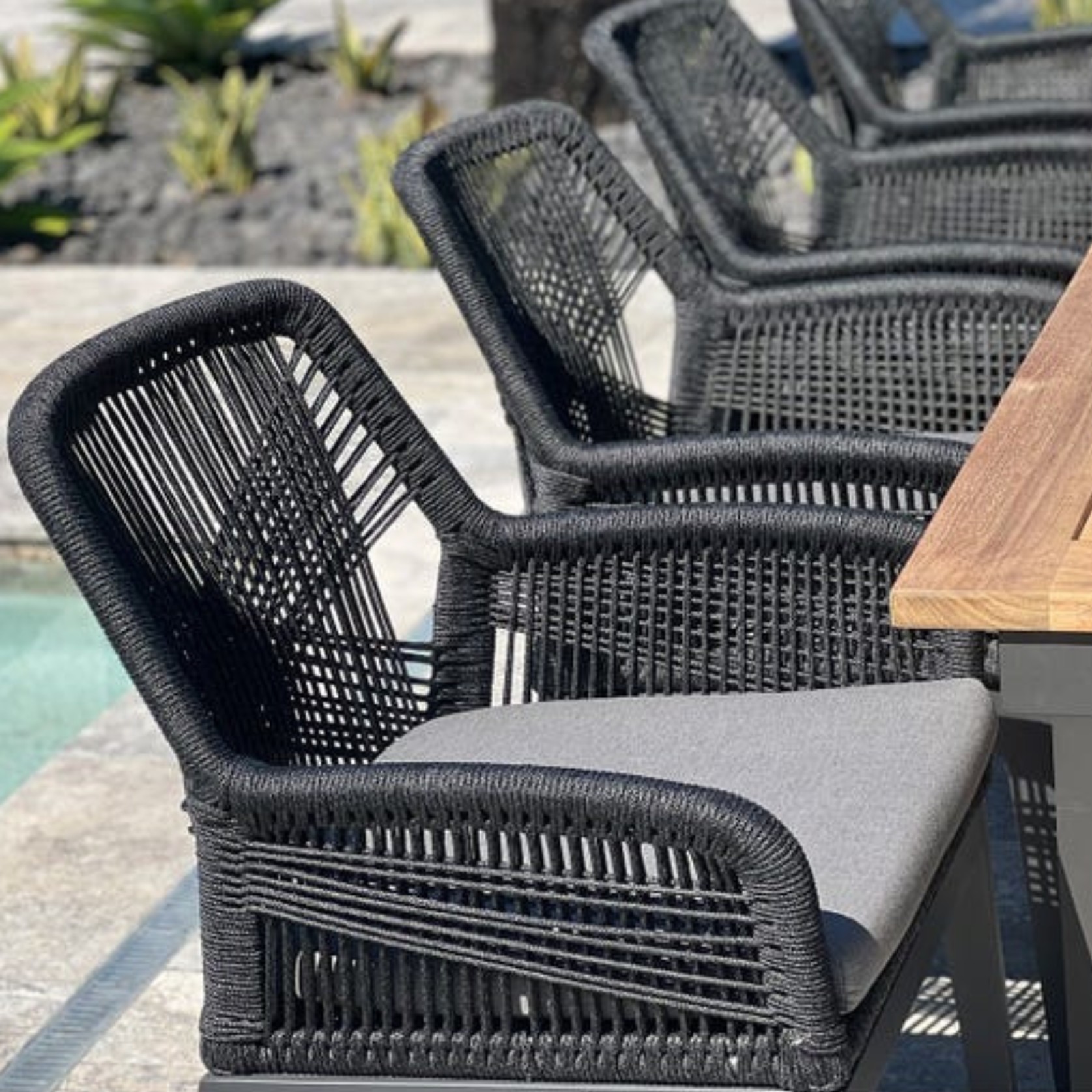 Barcelona Extension Table - Serang Chairs 9pc Outdoors gallery detail image