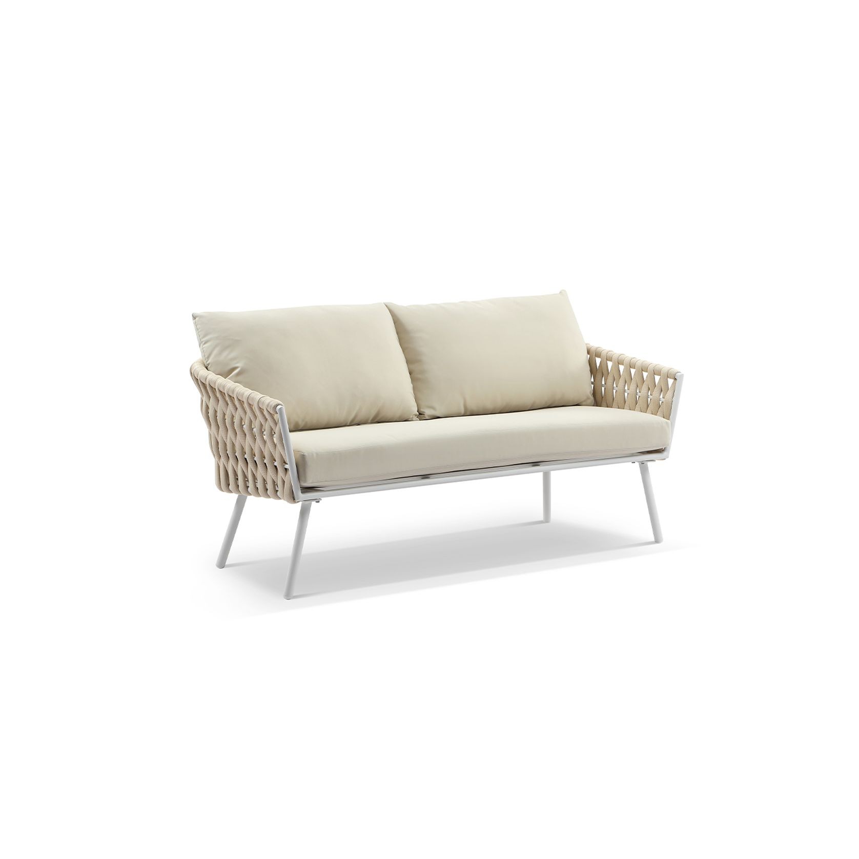 Lismore 2 Seater Outdoor Aluminium and Rope Lounge gallery detail image