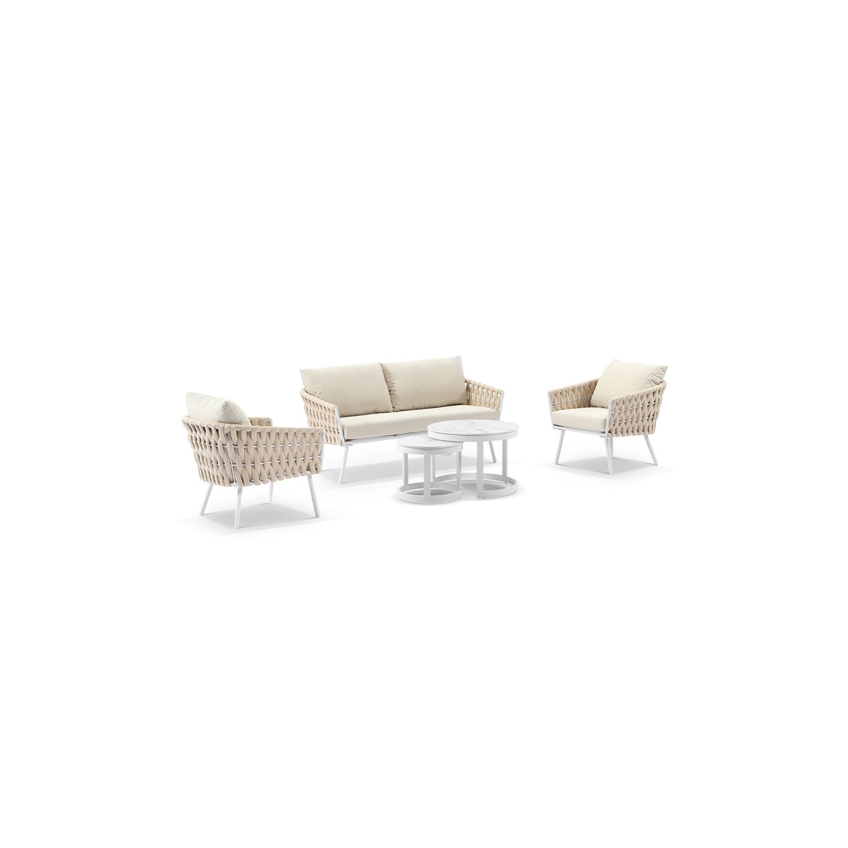 Lismore 2+1+1 Seater Outdoor and Rope Lounge Set gallery detail image