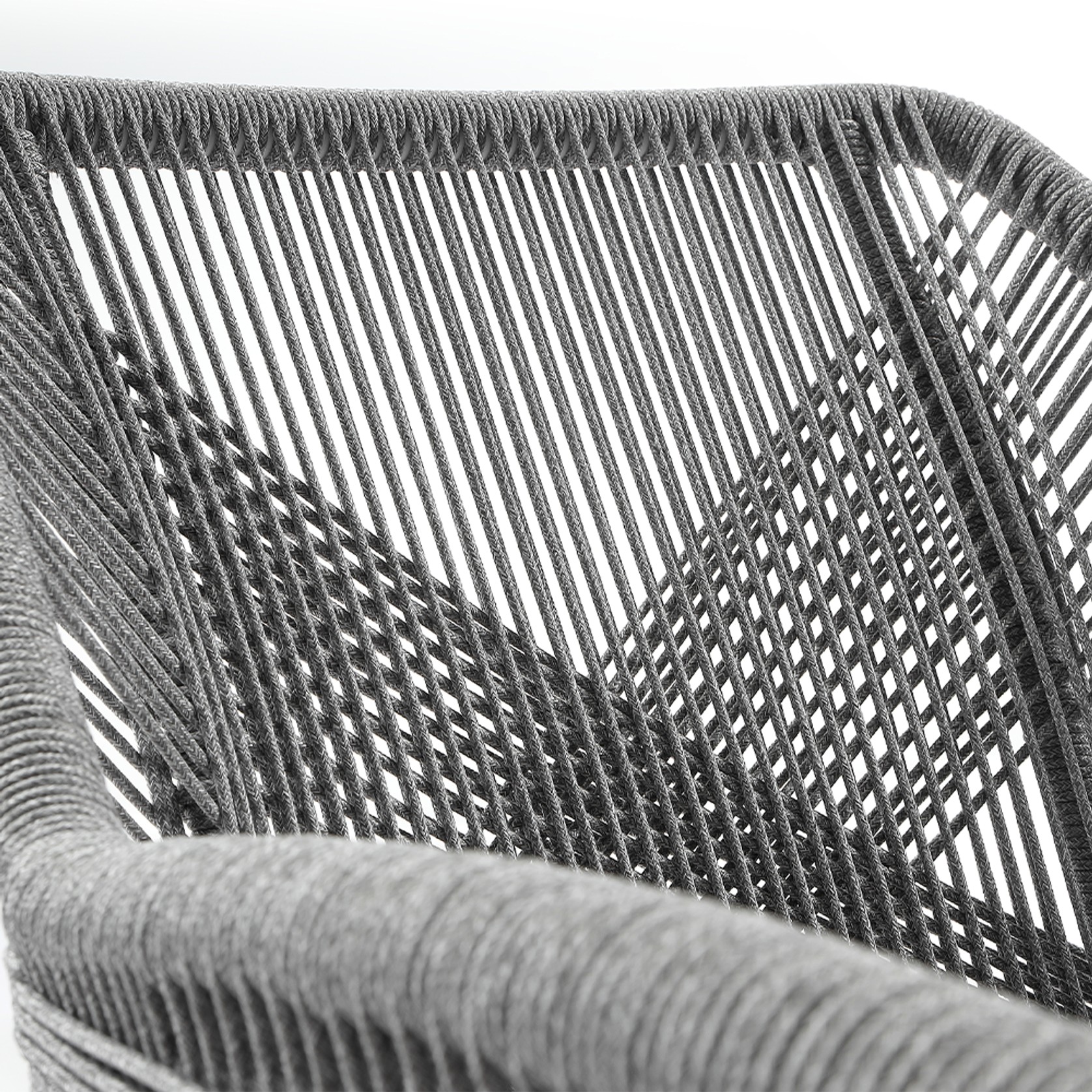 Hugo 1 Seater Outdoor Aluminium and Rope Lounge Chair gallery detail image